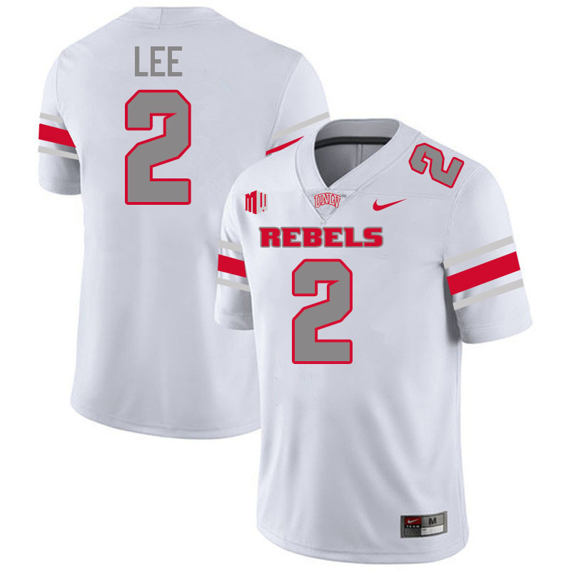 UNLV Rebels #2 Keyvone Lee College Football Jerseys,Uniforms-White